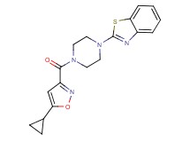 2-{4-[(5-cyclopropyl-3-isoxazolyl)carbonyl]-1-piperazinyl}-1,3-benzothiazole