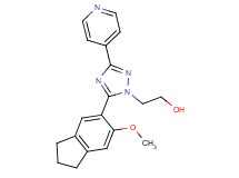 2-[5-(6-methoxy-2,3-dihydro-1H-inden-5-yl)-3-pyridin-4-yl-1H-1,2,4-triazol-1-yl]ethanol