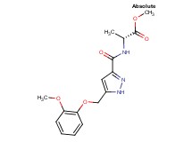 methyl (2R)-2-[({5-[(2-methoxyphenoxy)methyl]-1H-pyrazol-3-yl}carbonyl)amino]propanoate