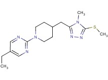 5-ethyl-2-(4-{[4-methyl-5-(methylthio)-4H-1,2,4-triazol-3-yl]methyl}piperidin-1-yl)pyrimidine