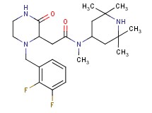 2-[1-(2,3-difluorobenzyl)-3-oxo-2-piperazinyl]-N-methyl-N-(2,2,6,6-tetramethyl-4-piperidinyl)acetamide