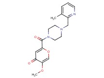 5-methoxy-2-({4-[(3-methyl-2-pyridinyl)methyl]-1-piperazinyl}carbonyl)-4H-pyran-4-one