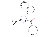 8-[5-(azepan-1-ylcarbonyl)-3-cyclopropyl-1H-1,2,4-triazol-1-yl]quinoline