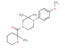 1-(4-methoxyphenyl)-2,2-dimethyl-4-[(2-methyltetrahydro-2H-pyran-2-yl)carbonyl]piperazine