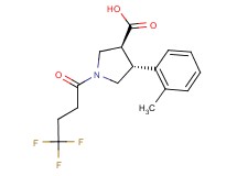 (3S*,4R*)-4-(2-methylphenyl)-1-(4,4,4-trifluorobutanoyl)pyrrolidine-3-carboxylic acid