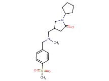 1-cyclopentyl-4-({methyl[4-(methylsulfonyl)benzyl]amino}methyl)pyrrolidin-2-one