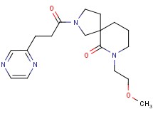 7-(2-methoxyethyl)-2-[3-(2-pyrazinyl)propanoyl]-2,7-diazaspiro[4.5]decan-6-one