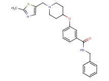 N-benzyl-3-({1-[(2-methyl-1,3-thiazol-5-yl)methyl]-4-piperidinyl}oxy)benzamide