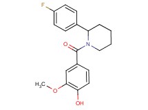 4-{[2-(4-fluorophenyl)-1-piperidinyl]carbonyl}-2-methoxyphenol