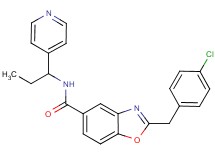 2-(4-chlorobenzyl)-N-[1-(4-pyridinyl)propyl]-1,3-benzoxazole-5-carboxamide