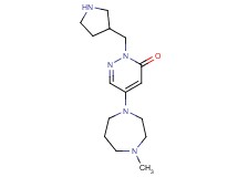 5-(4-methyl-1,4-diazepan-1-yl)-2-(3-pyrrolidinylmethyl)-3(2H)-pyridazinone bis(trifluoroacetate)