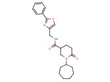 1-cycloheptyl-6-oxo-N-[(2-phenyl-1,3-oxazol-4-yl)methyl]-3-piperidinecarboxamide