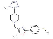1-({5-methyl-2-[4-(methylthio)phenyl]-1,3-oxazol-4-yl}methyl)-4-(4-methyl-4H-1,2,4-triazol-3-yl)piperidine