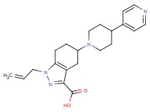 1-allyl-5-(4-pyridin-4-ylpiperidin-1-yl)-4,5,6,7-tetrahydro-1H-indazole-3-carboxylic acid