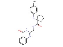 1-[(4-methylphenyl)amino]-N-[(4-oxo-3,4-dihydroquinazolin-2-yl)methyl]cyclopentanecarboxamide