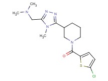 1-(5-{1-[(5-chloro-2-thienyl)carbonyl]piperidin-3-yl}-4-methyl-4H-1,2,4-triazol-3-yl)-N,N-dimethylmethanamine