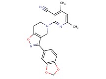 2-[3-(1,3-benzodioxol-5-yl)-6,7-dihydroisoxazolo[4,5-c]pyridin-5(4H)-yl]-4,6-dimethylnicotinonitrile