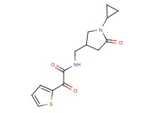 N-[(1-cyclopropyl-5-oxopyrrolidin-3-yl)methyl]-2-oxo-2-(2-thienyl)acetamide