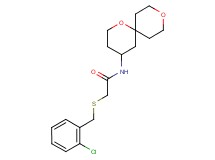 2-[(2-chlorobenzyl)thio]-N-1,9-dioxaspiro[5.5]undec-4-ylacetamide