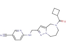 6-({[5-(cyclobutylcarbonyl)-5,6,7,8-tetrahydro-4H-pyrazolo[1,5-a][1,4]diazepin-2-yl]methyl}amino)nicotinonitrile