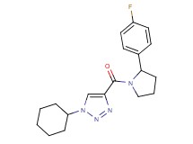 1-cyclohexyl-4-{[2-(4-fluorophenyl)-1-pyrrolidinyl]carbonyl}-1H-1,2,3-triazole