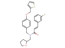 (2E)-3-(3-fluorophenyl)-N-(tetrahydro-2-furanylmethyl)-N-[4-(2-thienylmethoxy)benzyl]acrylamide