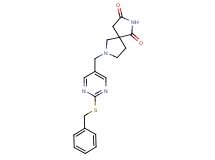 7-{[2-(benzylthio)pyrimidin-5-yl]methyl}-2,7-diazaspiro[4.4]nonane-1,3-dione