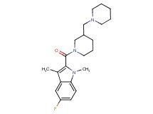 5-fluoro-1,3-dimethyl-2-{[3-(1-piperidinylmethyl)-1-piperidinyl]carbonyl}-1H-indole
