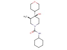 (3R*,4R*)-N-cyclohexyl-4-hydroxy-3-methyl-4-(tetrahydro-2H-pyran-4-yl)-1-piperidinecarboxamide