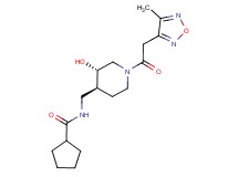 N-({(3S*,4S*)-3-hydroxy-1-[(4-methyl-1,2,5-oxadiazol-3-yl)acetyl]piperidin-4-yl}methyl)cyclopentanecarboxamide