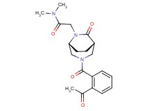 2-[(1S*,5R*)-3-(2-acetylbenzoyl)-7-oxo-3,6-diazabicyclo[3.2.2]non-6-yl]-N,N-dimethylacetamide