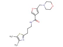 N-[3-(4,5-dimethyl-1,3-thiazol-2-yl)propyl]-5-(4-morpholinylmethyl)-3-furamide