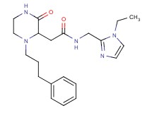 N-[(1-ethyl-1H-imidazol-2-yl)methyl]-2-[3-oxo-1-(3-phenylpropyl)-2-piperazinyl]acetamide