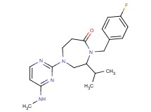 4-(4-fluorobenzyl)-3-isopropyl-1-[4-(methylamino)-2-pyrimidinyl]-1,4-diazepan-5-one