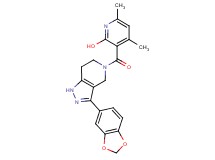 3-{[3-(1,3-benzodioxol-5-yl)-1,4,6,7-tetrahydro-5H-pyrazolo[4,3-c]pyridin-5-yl]carbonyl}-4,6-dimethyl-2-pyridinol