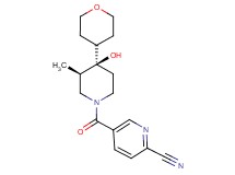 5-{[(3R*,4R*)-4-hydroxy-3-methyl-4-(tetrahydro-2H-pyran-4-yl)-1-piperidinyl]carbonyl}-2-pyridinecarbonitrile
