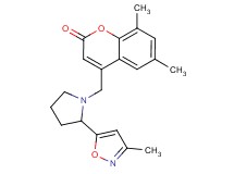 6,8-dimethyl-4-{[2-(3-methylisoxazol-5-yl)pyrrolidin-1-yl]methyl}-2H-chromen-2-one