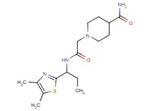 1-(2-{[1-(4,5-dimethyl-1,3-thiazol-2-yl)propyl]amino}-2-oxoethyl)-4-piperidinecarboxamide