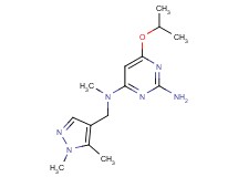 N~4~-[(1,5-dimethyl-1H-pyrazol-4-yl)methyl]-6-isopropoxy-N~4~-methylpyrimidine-2,4-diamine