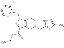 ethyl 5-[(4-methyl-1H-imidazol-2-yl)methyl]-1-(2-pyridinylmethyl)-4,5,6,7-tetrahydro-1H-pyrazolo[4,3-c]pyridine-3-carboxylate