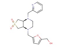 (5-{[(4aS*,7aR*)-6,6-dioxido-4-(2-pyridinylmethyl)hexahydrothieno[3,4-b]pyrazin-1(2H)-yl]methyl}-2-furyl)methanol