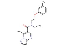 N-ethyl-7-methyl-N-[2-(3-methylphenoxy)ethyl]pyrazolo[1,5-a]pyrimidine-6-carboxamide