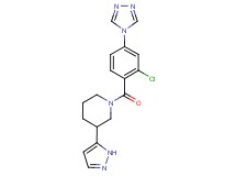 1-[2-chloro-4-(4H-1,2,4-triazol-4-yl)benzoyl]-3-(1H-pyrazol-5-yl)piperidine