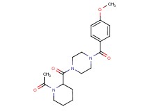 1-[(1-acetyl-2-piperidinyl)carbonyl]-4-(4-methoxybenzoyl)piperazine
