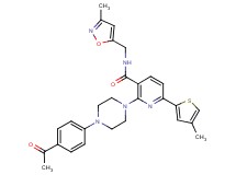 2-[4-(4-acetylphenyl)-1-piperazinyl]-N-[(3-methyl-5-isoxazolyl)methyl]-6-(4-methyl-2-thienyl)nicotinamide