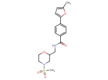 4-(5-methyl-2-furyl)-N-{[4-(methylsulfonyl)morpholin-2-yl]methyl}benzamide