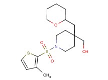 [1-[(3-methyl-2-thienyl)sulfonyl]-4-(tetrahydro-2H-pyran-2-ylmethyl)-4-piperidinyl]methanol