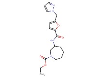 ethyl 3-{[5-(1H-pyrazol-1-ylmethyl)-2-furoyl]amino}azepane-1-carboxylate