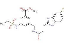 methyl 3-[(ethylsulfonyl)amino]-5-({[3-(5-fluoro-1H-benzimidazol-2-yl)propanoyl]amino}methyl)benzoate