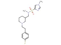 N-({1-[2-(4-fluorophenyl)ethyl]piperidin-3-yl}methyl)-N,1-dimethyl-1H-imidazole-4-sulfonamide